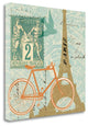 "Postcard From Paris Collage" By Sue Schlabach, Giclee on Gallery Wrap Canvas