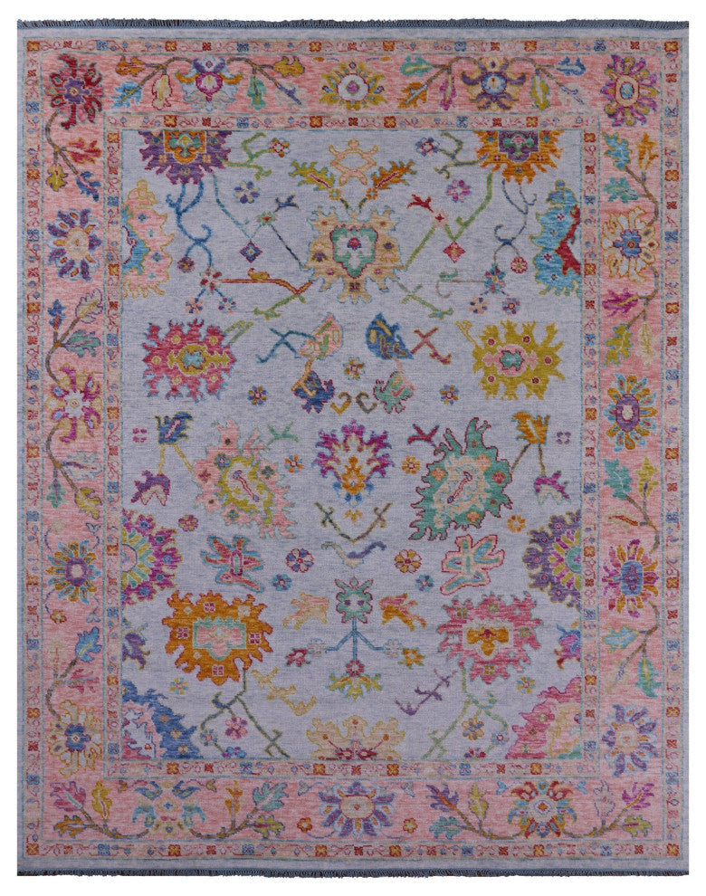 Handmade Turkish Oushak Wool Rug 9' 4" X 12' 0" - Q14816