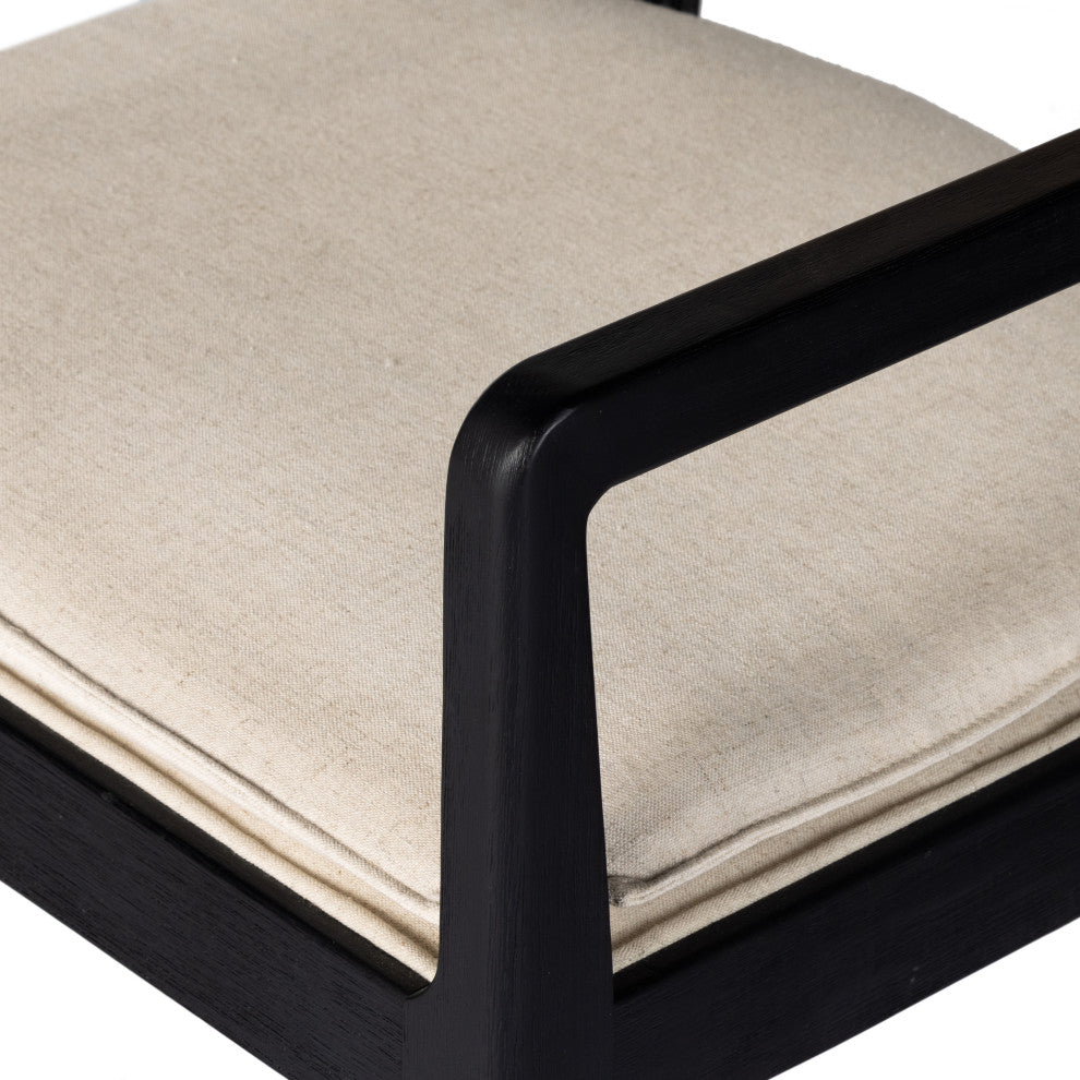 Britt Dining Armchair-Savile Flax