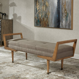 Uttermost Waylon MidCentury Modern Bench