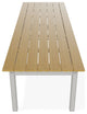 42" x 120" Rustic Extendable Outdoor Dining Table, Snow