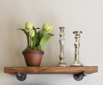 Teton Industrial Rustic Floating Shelf - Modern Farmhouse Shelf - Open Shelving