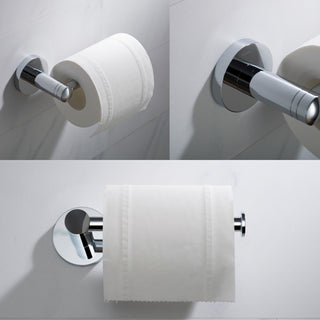 4-in-1 Elie Bath Hardware Set Towel Bar, Ring, Paper Holder, Hook Chrome