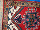 Handmade vintage Persian Hamadan rug 1.3' x 2' (39cm x 63cm) 1960s