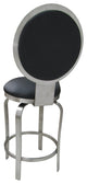 529 Stainless Steel Counter 26" 30" Bar Stool, Black, 26"