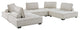 Saunter Tufted Fabric Fabric 5-Piece Sectional Sofa Beige -5210