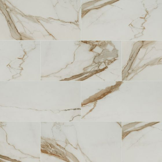 Regallo Calacatta Marbella 24X24 Matte Porcelain Tile, (4x4 or 6x6) Sample