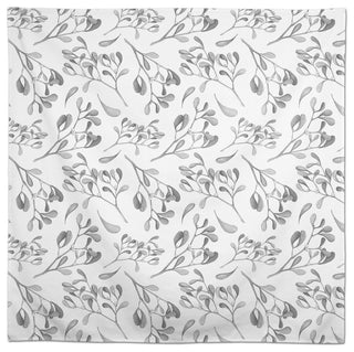 Watercolor Leaves And Berries Gray 2 58x58 Tablecloth