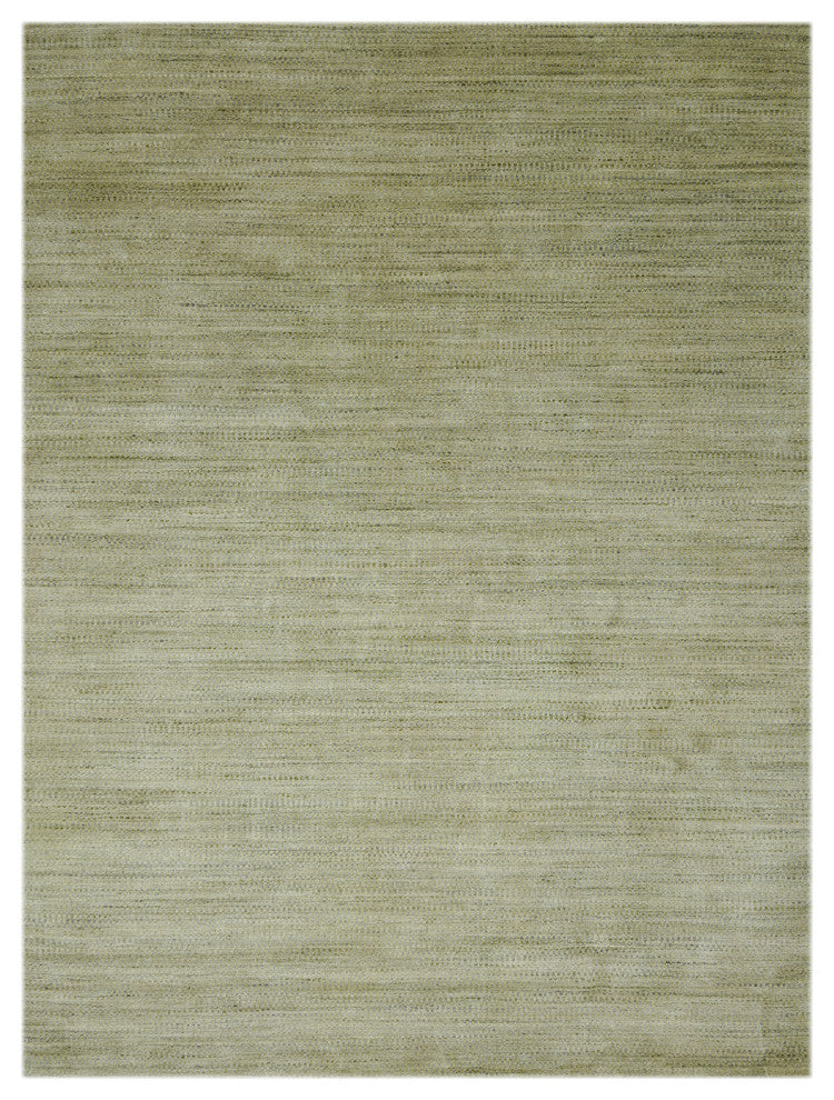 Rufina Handmade Wool Blend Area Rug, Green, 2'x3'