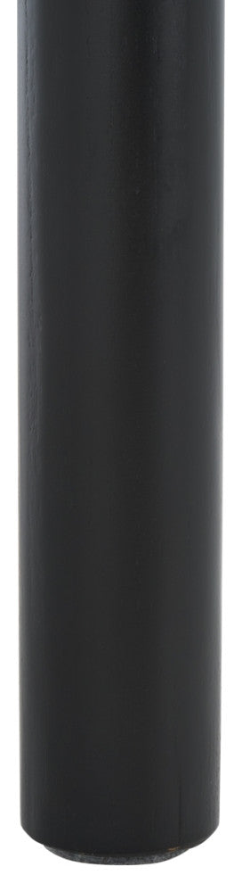 Safavieh Couture Devnie Woven Leather Ottoman, Black