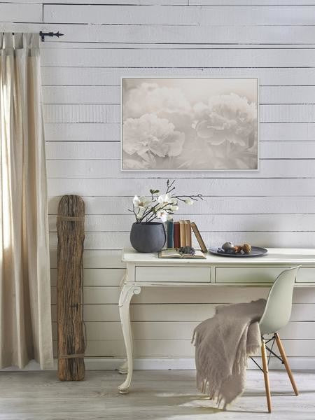 "Peony" Floater Framed Painting Print on Canvas, 18"x12"