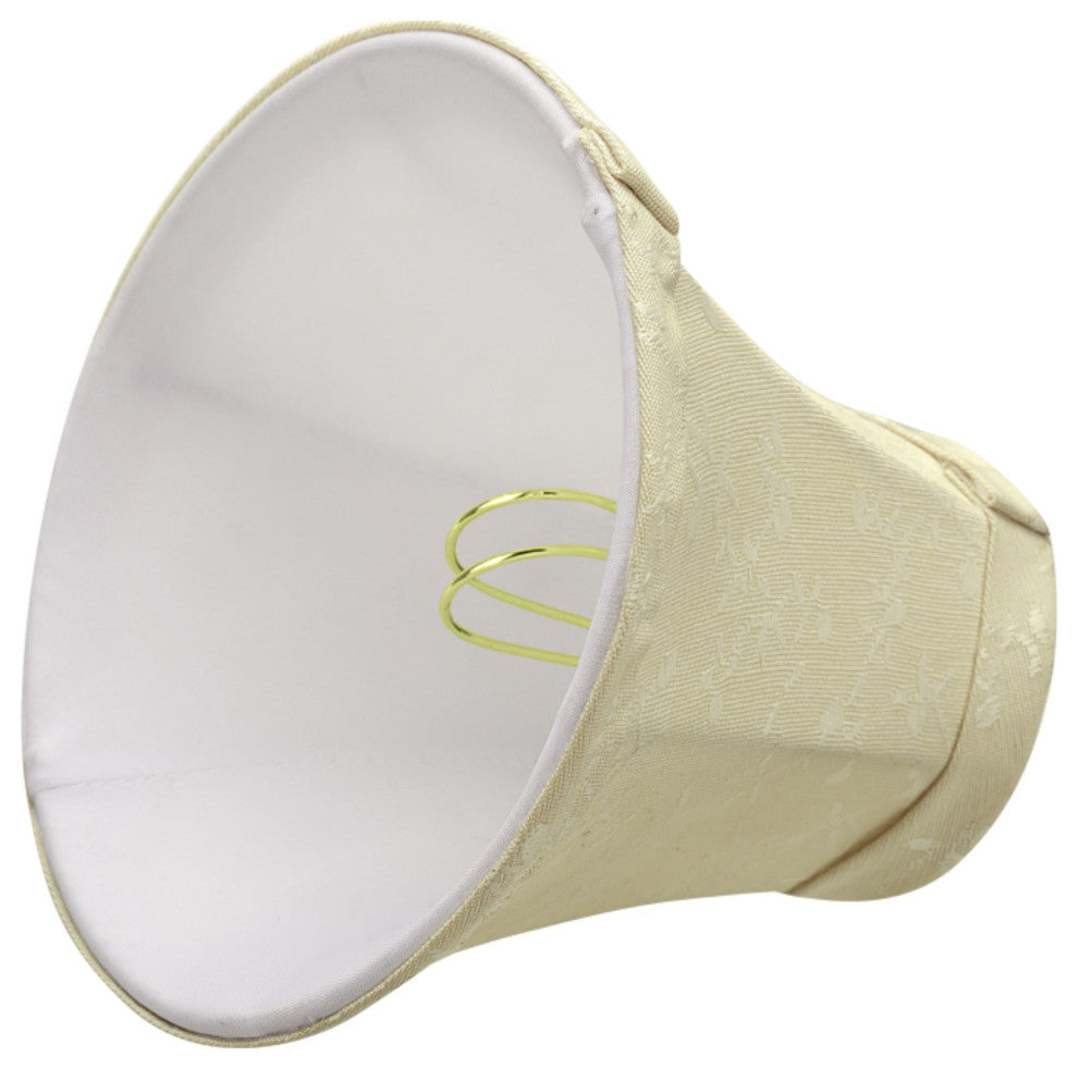 30011-6 Small Bell  Chandelier Clip On Lamp Shade Butter Creme 3"x6"x5"