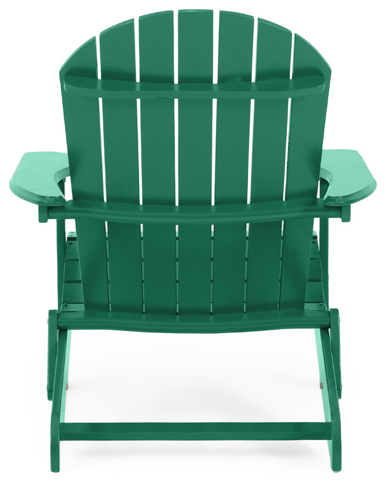 Cartagena Outdoor Acacia Wood Adirondack Chair, Dark Green