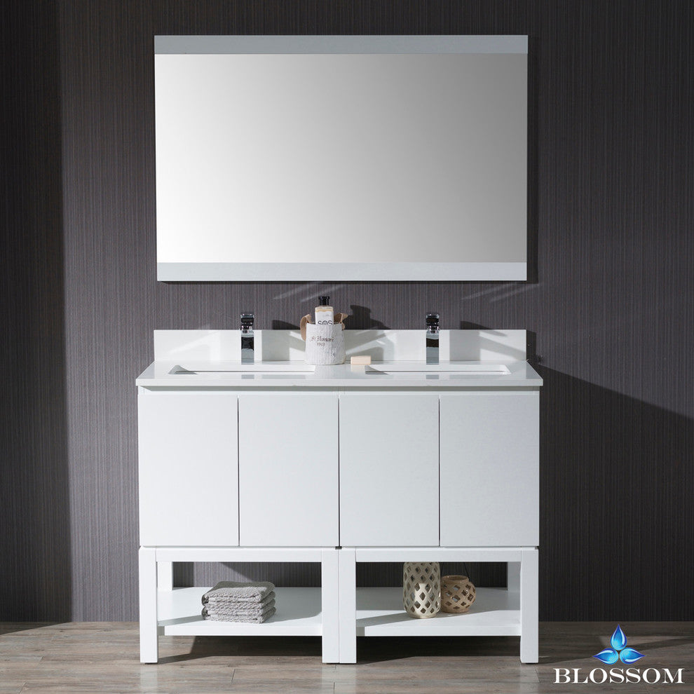 Monaco 48" Double Vanity Set With Mirror