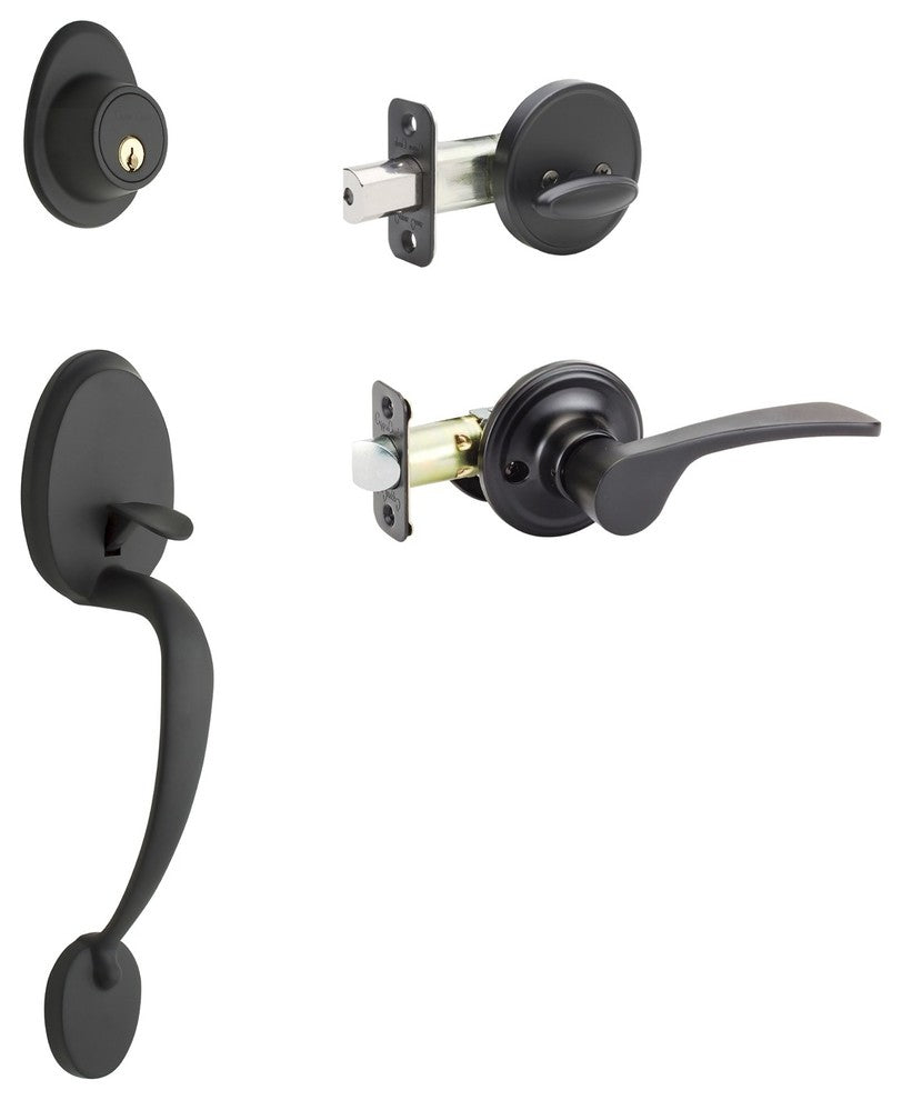 Active Handle Set, Kash Lever Interior Trim, Black