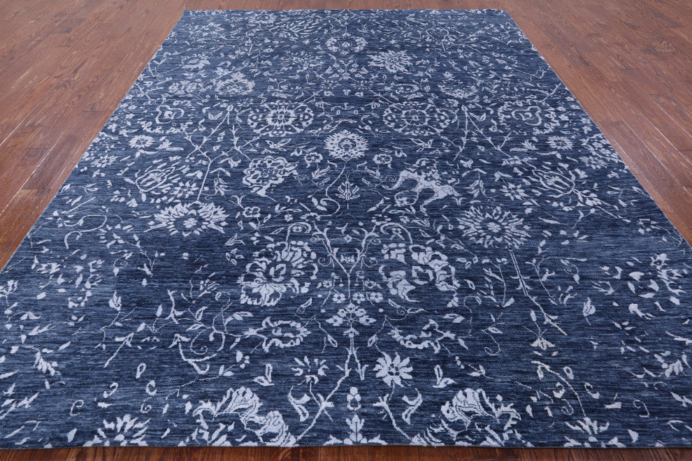 8' 2" X 10' 0" Persian Wool and Silk Hand-Knotted Rug Q6945