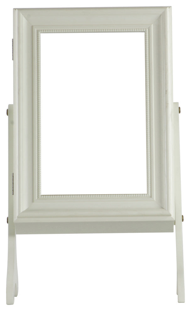 Charlotte Tabletop Jewelry Armoire, Ivory
