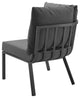 Lounge Sectional Sofa Chair Set, Aluminum, Metal, Gray, Modern, Outdoor