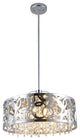 DVI Lighting DVP14706CHCRY Three Light Pendant Woodstock Chrome Cryst