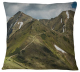 Trekking Patch in Tatra Mountains Landscape Printed Throw Pillow, 16"x16"