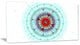 Light Blue Fractal Sphere, Abstract Wall Art Canvas, 32x16