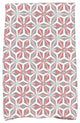 Water Mosaic, Geometric Print Hand Towel, Coral