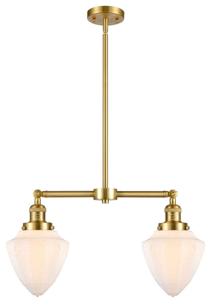 Innovations 209-SG-G661-7-LED 2 Light 24" Island Light, Satin Gold