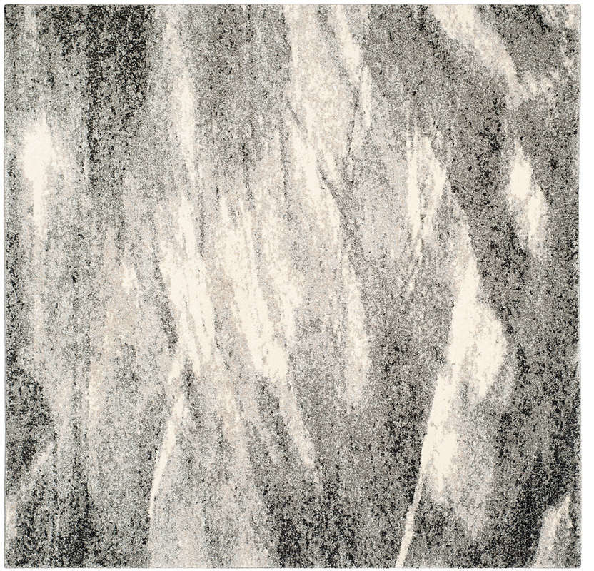 Safavieh Retro Ret2891-8012 Rug, Grey/Ivory, 4'0"x4'0" Square