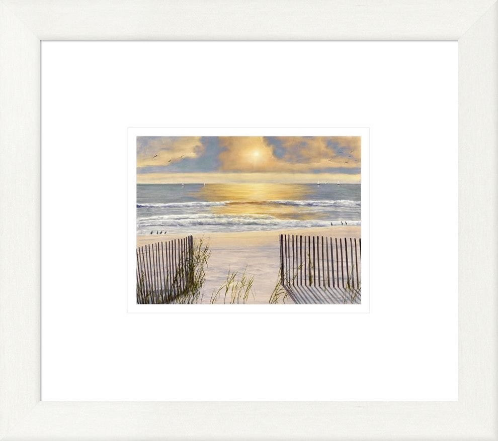 "Beach Light" Framed Digital Print by Diane Romanello, 16x14"