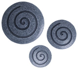 HomeRoots 28" Gray Round Modern Spiral Wall Art