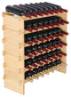 VEVOR Stackable Modular Wine Rack Bamboo Wood Display Shelf, 6 Tier, 48 Bottle