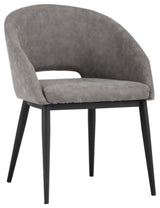 Thatcher Antique Brass Dining Chair, Antique Gray