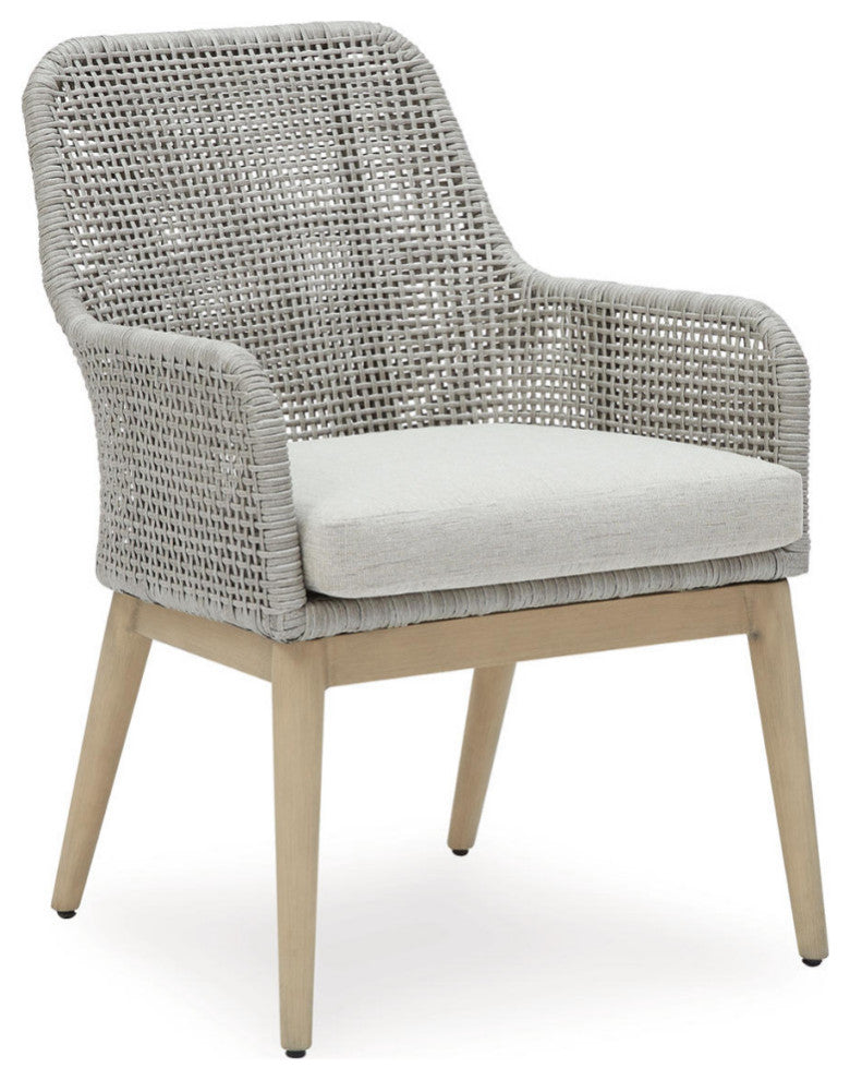 Seton Creek Gray Outdoor Dining Arm Chair, Set of 2