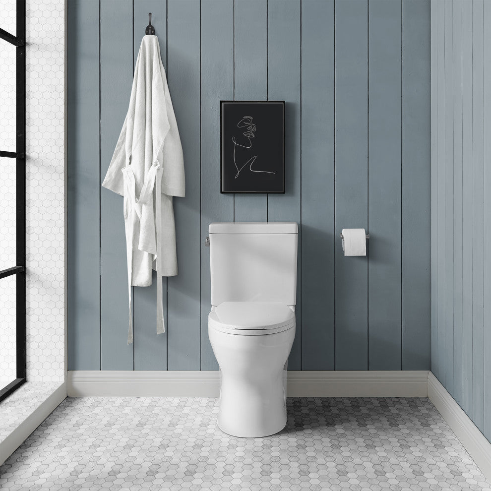 Classe Two-Piece Elongated Left Side Flush Handle Toilet