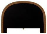 Nina Upholstered Platform Bed, Brown, King
