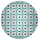 Button Up Spring Chenille Rug, Light Blue, 5' Round