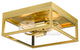 Bethel International YS2181C12GD 2 Light Flush Mount, Gold