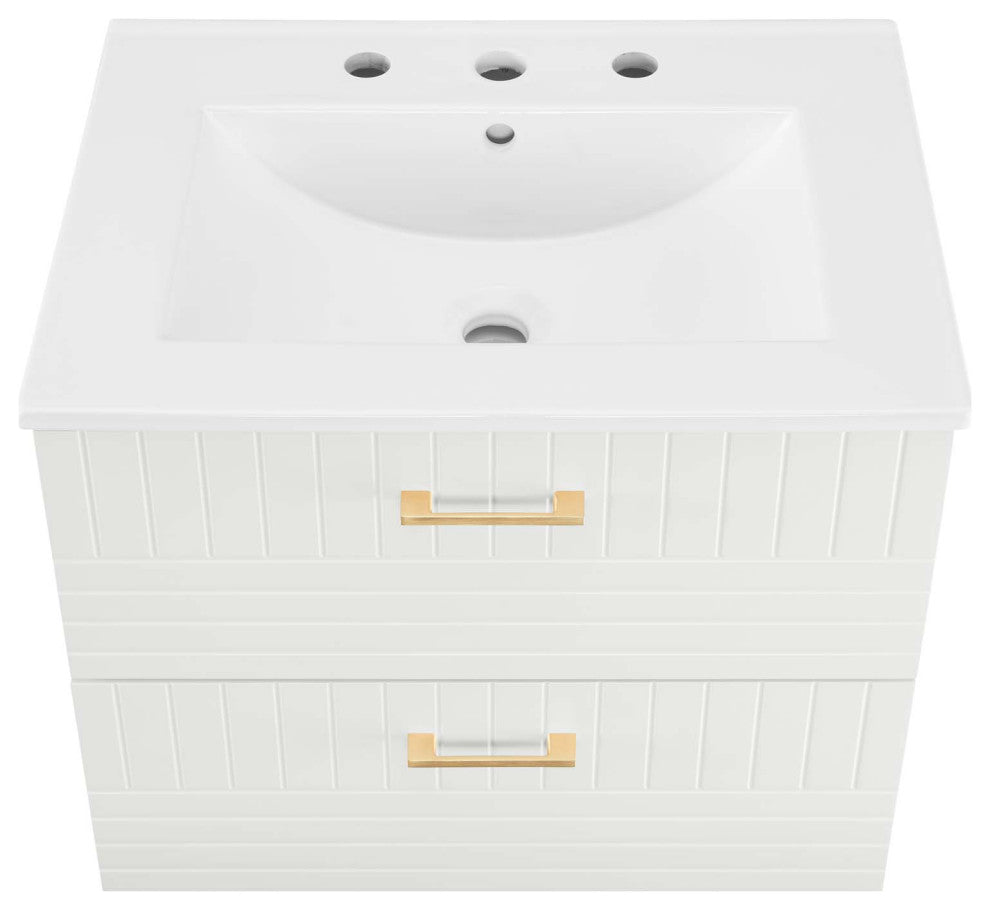 Daybreak 24" Bathroom Vanity, White White