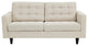 Beige Empress Upholstered Fabric Loveseat