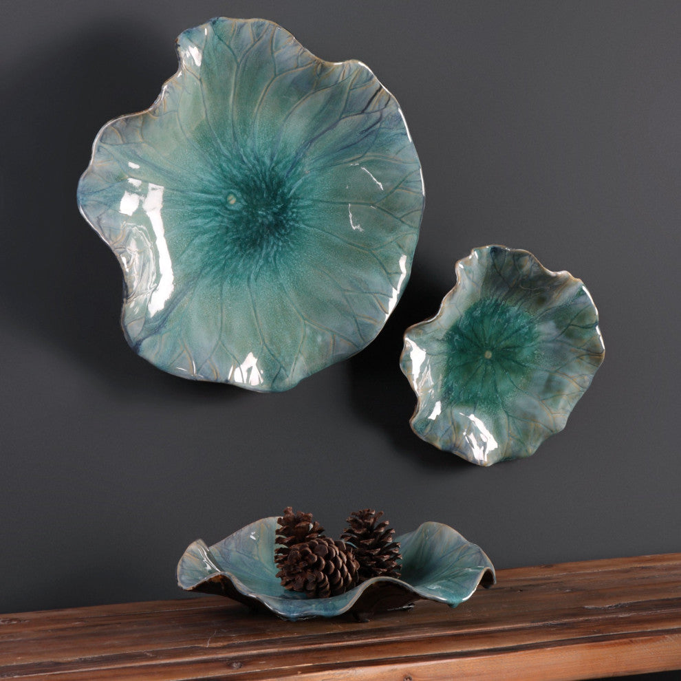 Uttermost Abella Ceramic Flowers, Set of 3