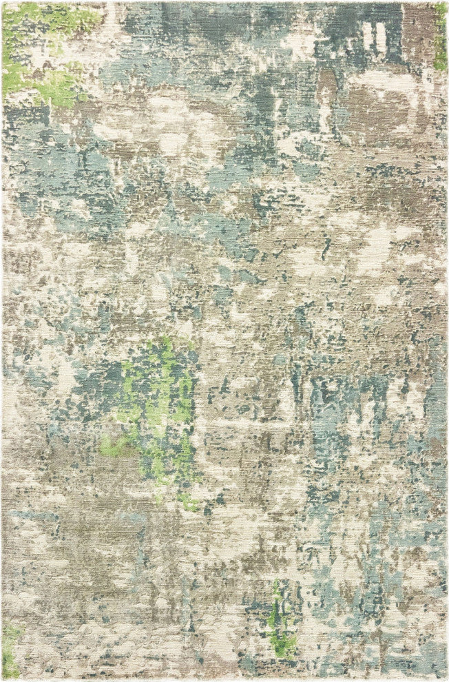 Oriental Weavers Formations Blue/ Green Abstract Indoor Area Rug 6'X9'