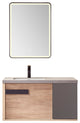Carcastillo Bath Vanity, Oak With Sintered Stone Top, 40", With Mirror