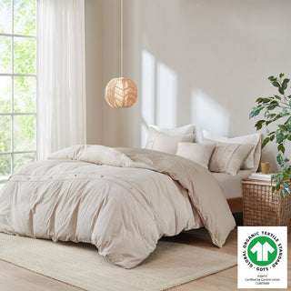 Clean Spaces Dover 5 Piece Organic Cotton Oversized Comforter Cover Set