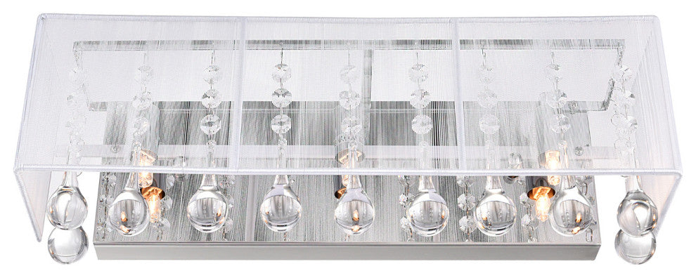 Water Drop 3 Light Vanity Light With Chrome Finish