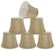 30391-6 Small Bell  Chandelier Clip On Lamp Shade Beige 4"x6"x5"