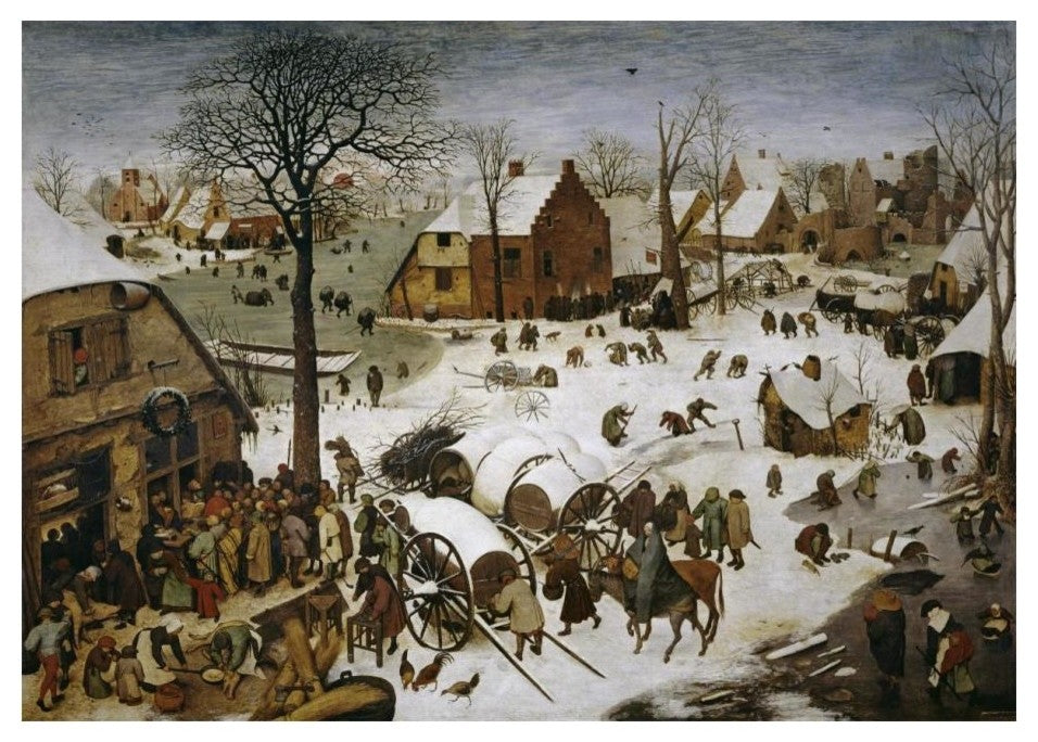 "The Census at Bethlehem" Paper Print by Pieter Bruegel the Elder, 24"x18"