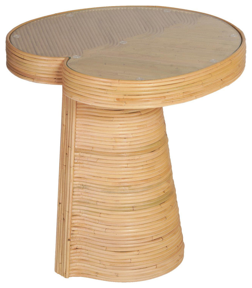 Felicia Tall Lilypad Side Table - Natural