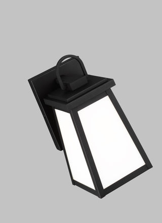 Founders Small One Light Outdoor Wall Lantern, Black