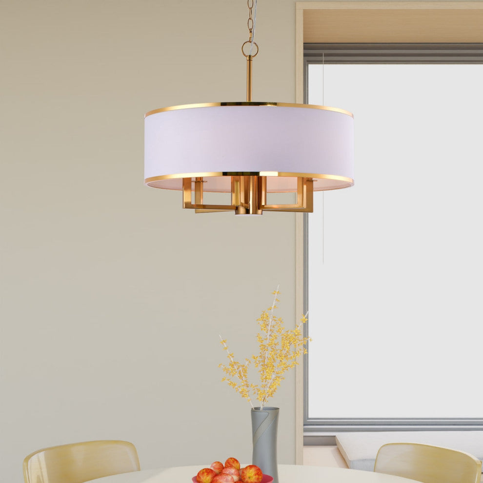 Lazzur Vesle 6 Light 24" Satin Gold Pendant
