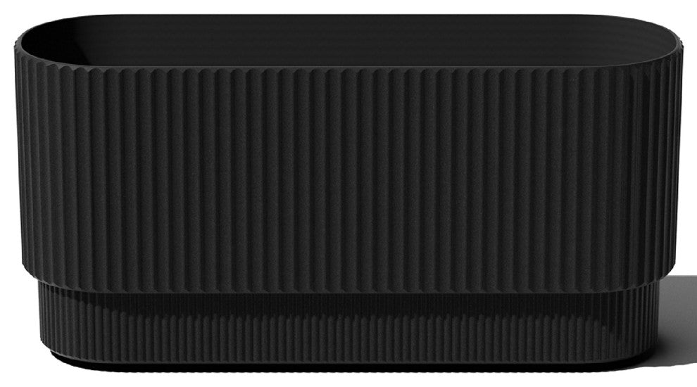 Veradek Demi Series Long 30" Planter, Black, 30 Inch, 1 Pack